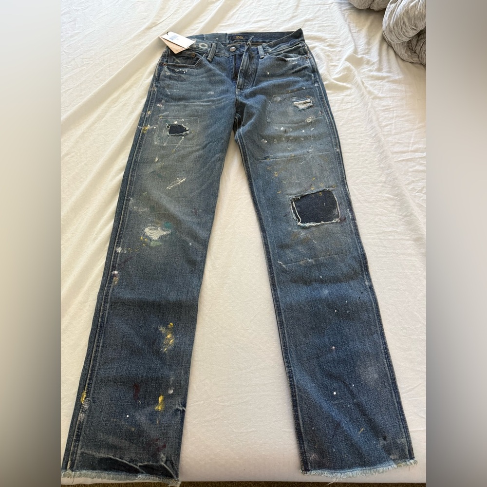 Polo Ralph Lauren women Blue Distressed Jeans